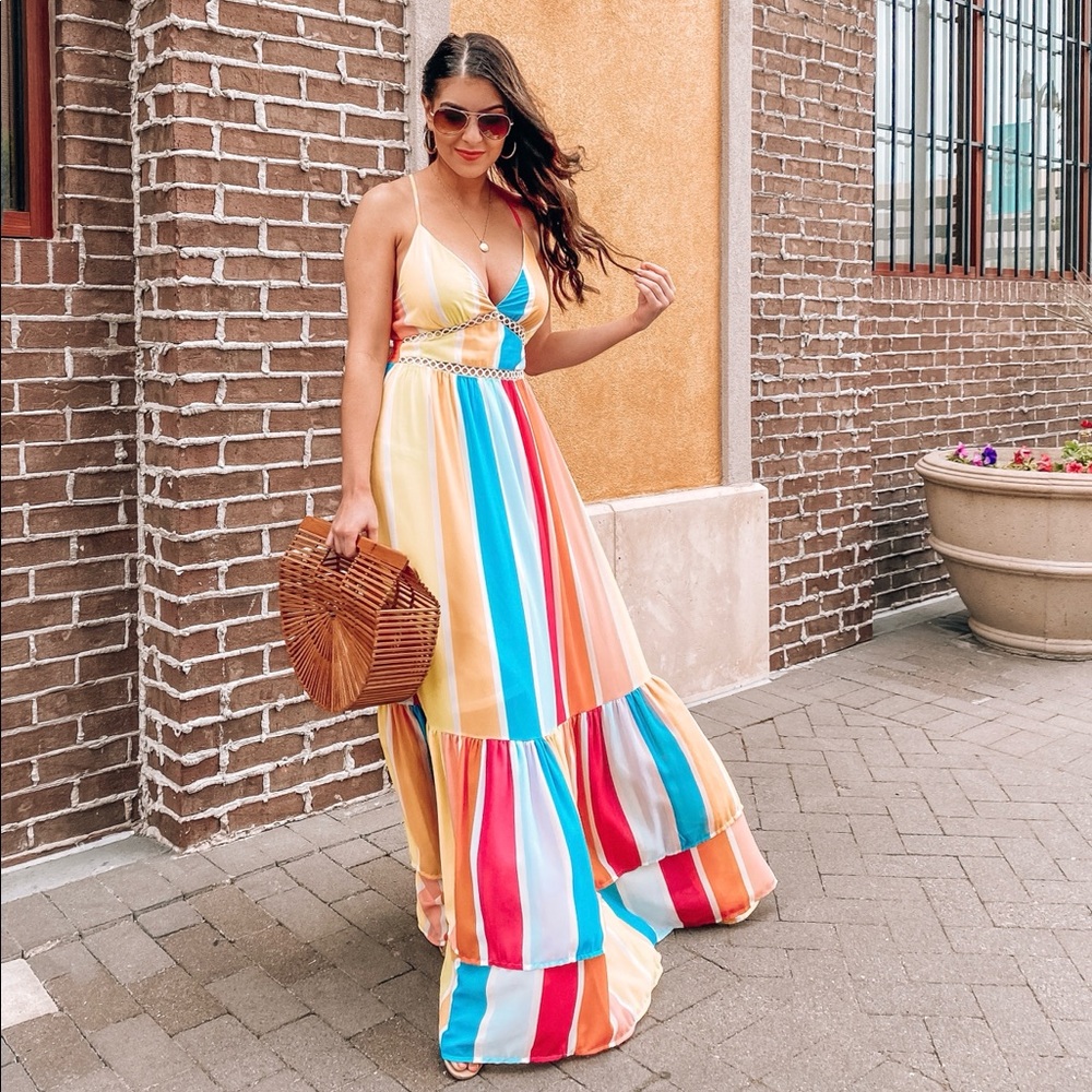 Rainbow Maxi Dress